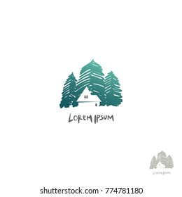 logo green house, building, eco life, green building