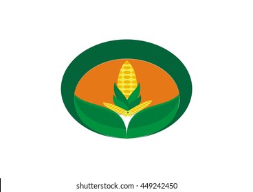 logo green  icon corn 