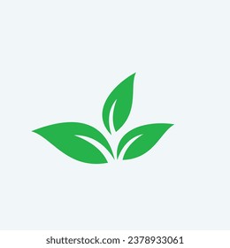 Logo of green leaf ecology nature element vector icon.