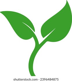 Logo green leaf ecology nature element vector.