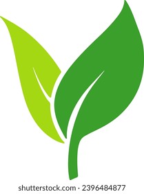 Logo green leaf ecology nature element vector.