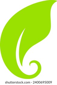 Logo green leaf ecology nature element vector.