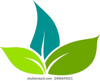 Logo green leaf ecology nature element vector.