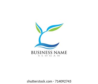 Logo of green leaf ecology nature element vector icon