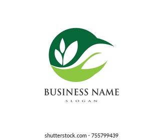 Logo of green leaf ecology nature element vector icon