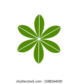 Logo Green Leaf Vector Illustration Design