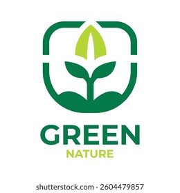 A logo of green nature