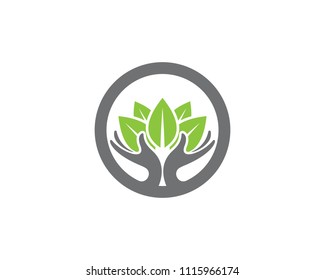 Logo of green Tree leaf ecology nature element vector