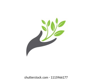 Logo of green Tree leaf ecology nature element vector