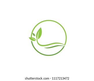 Logo of green Tree leaf ecology nature element vector