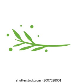 Logotipo del vector de la ecología de la hoja de árbol verde
