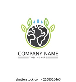 Logo of green Tree leaf ecology nature element vector