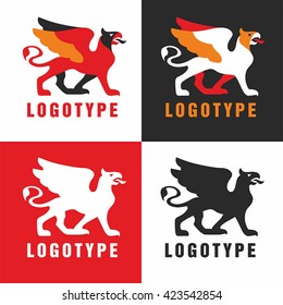 Logo griffin. Simple vector.