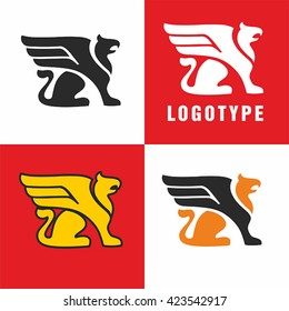 Logo griffin. Simple vector.