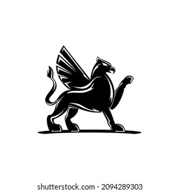 a logo of a griffin that is made in a simple and modern way is good for brand identity