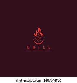 logo grill with fire shaped and grills make this design. unique, modern, simple.
 
