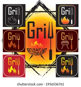 Logo for grill restaurant or bar 