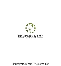 logo for a growing startup or company with an illustration of an upward speed reflecting rapid development