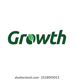 logo para el crecimiento Diseño de Vector de Plantilla de logotipo de hoja verde

