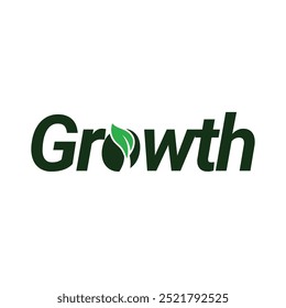 logo for growth Green leaf logo template vector design
