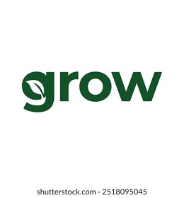 logo for growth Green leaves logo vector illustration