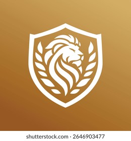 Logo Nature’s Guardian. A lion behind a shield of leaves — symbolizing strength, protection, and harmony with the natural world.