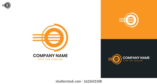 Logo Guitar - All elements on this template are editable with vector software.
