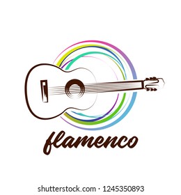 Logo guitar flamenco
