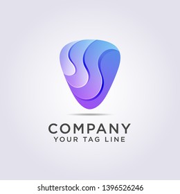 logo guitar pick template for your business or brand.