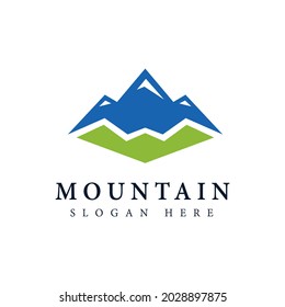 Logo Gunung, simple minimalist hill logo type.Travel logo, iconic, symbolic, authentic.