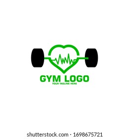 Logo of the gym in a minimalist and modern style. Good for the weight lifting academy and the gym