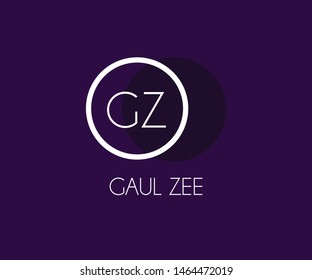 Logo GZ letter Design With Circle