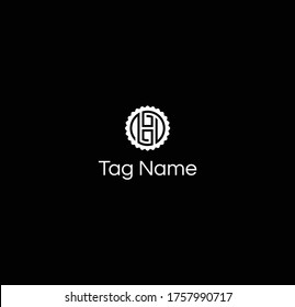 Logo H Design vector tag name
