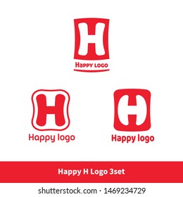 Logo H for Happy, Healthy, Hot, Heavy - vector