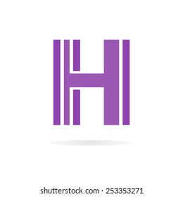 Logo H letter for company vector design template.