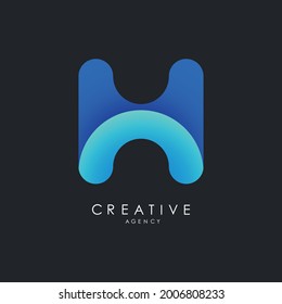 
Logo H Letter Design with Fonts and Creative Letters.