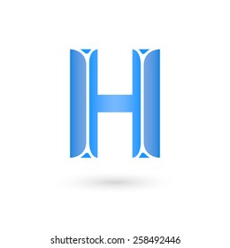 Logo H letter. Isolated on white background. Vector illustration, eps 10. 
