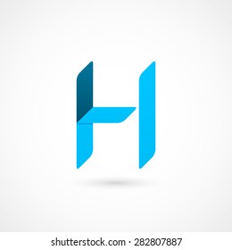 Logo H letter. Isolated on white background. Vector illustration, eps 10