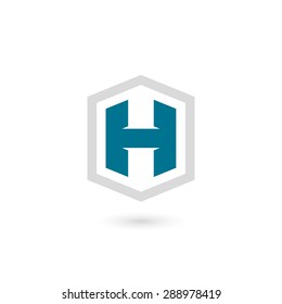 Logo H letter. Isolated on white background. Vector illustration, eps 10.