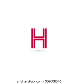 Logo H letter. Isolated on white background. Vector illustration, eps 10.