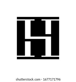 Logo H negative space consep