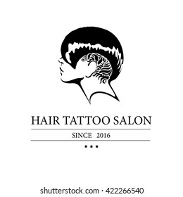 Logo for hair tattoo salon Vector Illustration
