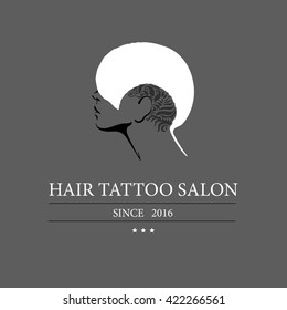 Logo for hair tattoo salon Vector Illustration