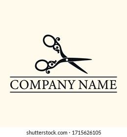 Logo for a hairdresser, beauty salon, barber shop or tailoring studio. Vector illustration.