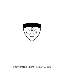 Logo for the hairdresser, black and white logo for a barbershop,Retro printing for haircut salons, t-shirts, typography, Vector graphics template
