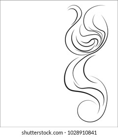 logo for hairdressing salon, the hairdresser - an abstract ringlet of hair, a background