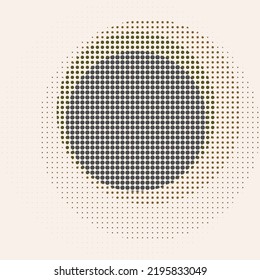  Logo with halftone dots, circles .Modern art design .Vector dots .Geometric shape. Wall art .