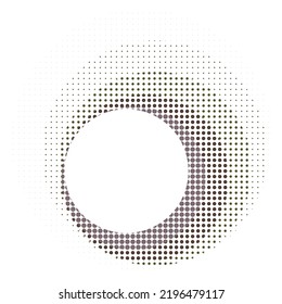 Logo with halftone dots, circles .Modern art design .Vector dots .Geometric shape. Wall art .