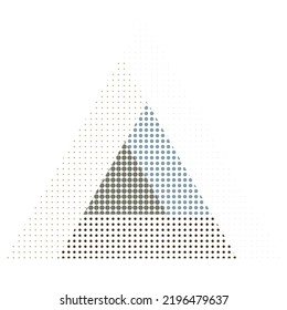 Logotipo con puntos de semitono, círculos .Diseño artístico moderno .Puntos vectoriales .Forma geométrica. Arte mural.