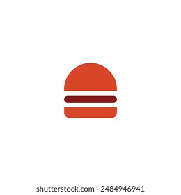 Logo hamburger minimalist simple design with blank background